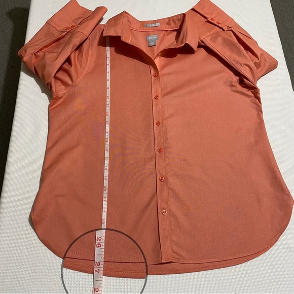 Chico's Women No-Iron Chic Stretch Shirt Button Up 3/4 Sleeve Size 14 - Picture 10 of 12